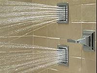 Body sprays Water that is sprayed out from the walls of the shower.