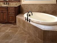 Tub A wide and deep bath room fixture that is meant to