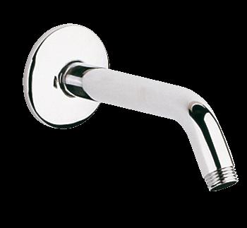 MOLDED SHOWER - Tubular shower arm with flange Grohe 27414000 5 5/8 Tubular Shower Arm GROHE StarLight finish 1/2