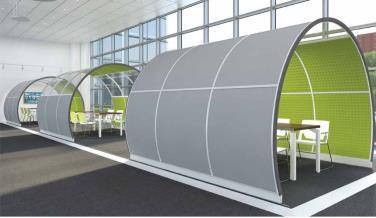 office pods or meeting booths