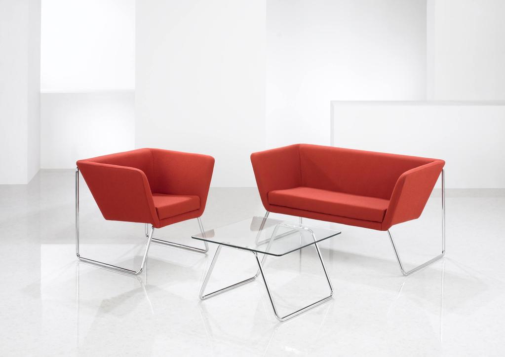 Reception and Breakout Seating Monday Deceptively simple, clean modern design combining a robust structure with visual lightness.