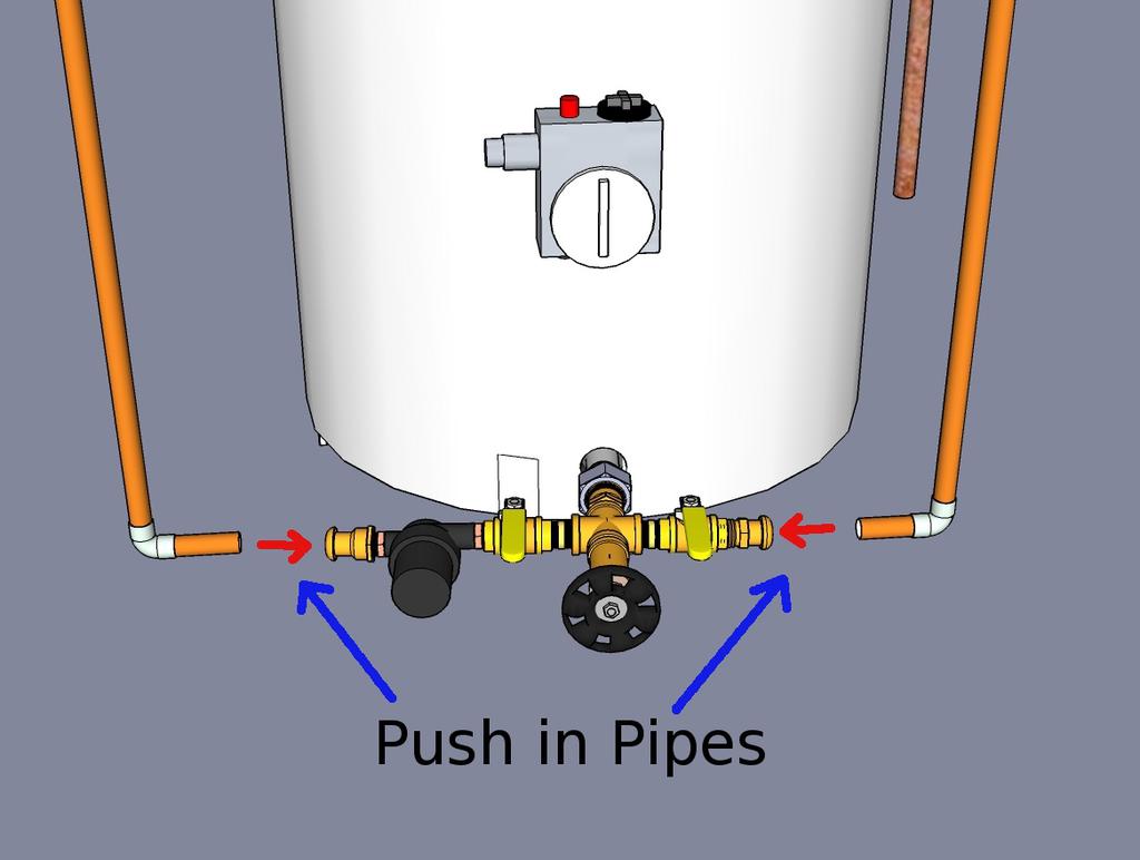 If you are using piping that is not flexible, especially copper please make sure that the weight of the piping