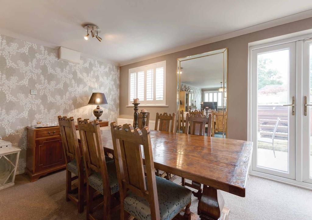 Dining Area Having ample space for a full size dining table and