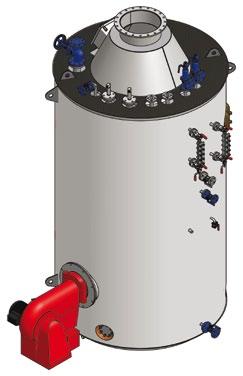 or combined oil/gas Available with certificates from all major classification societies, including ASME S-stamp The Parat Vertical pin tube boiler is the ideal solution for vessels that require a