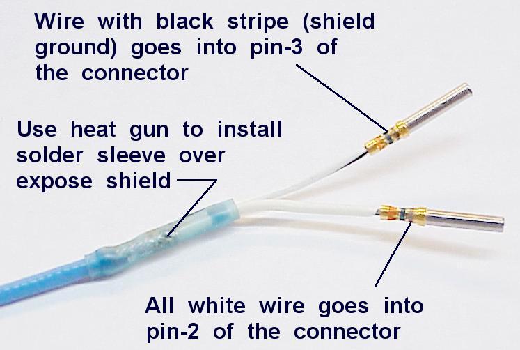 5.9 When all wiring is installed in the connector, wrap the wire bundle with silicon or plastic tape to build