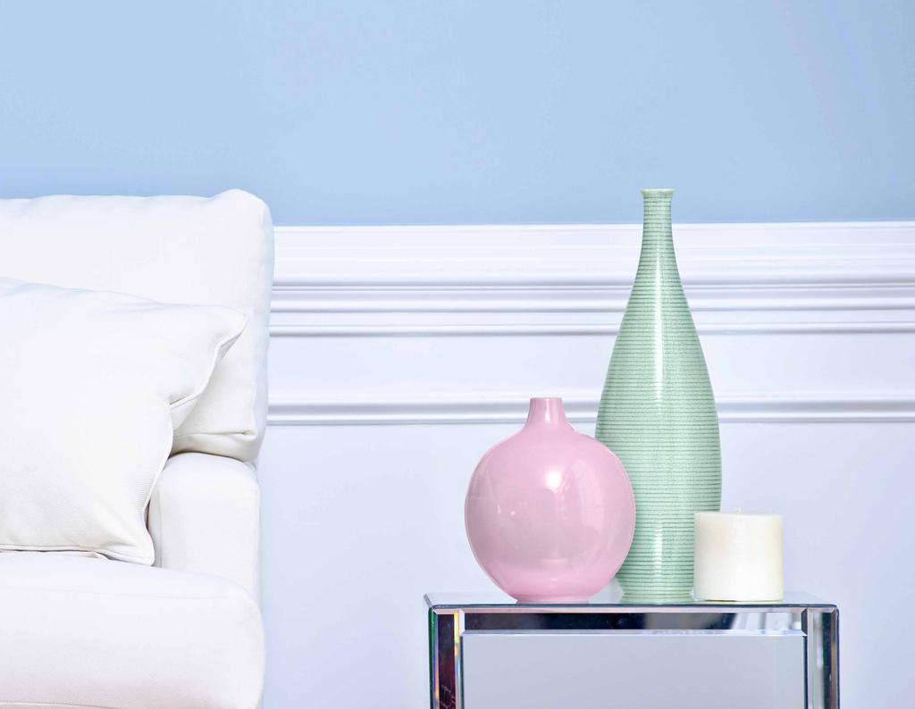 Soothing and welcoming, pastels add ambiance and a gentle glow to any room.