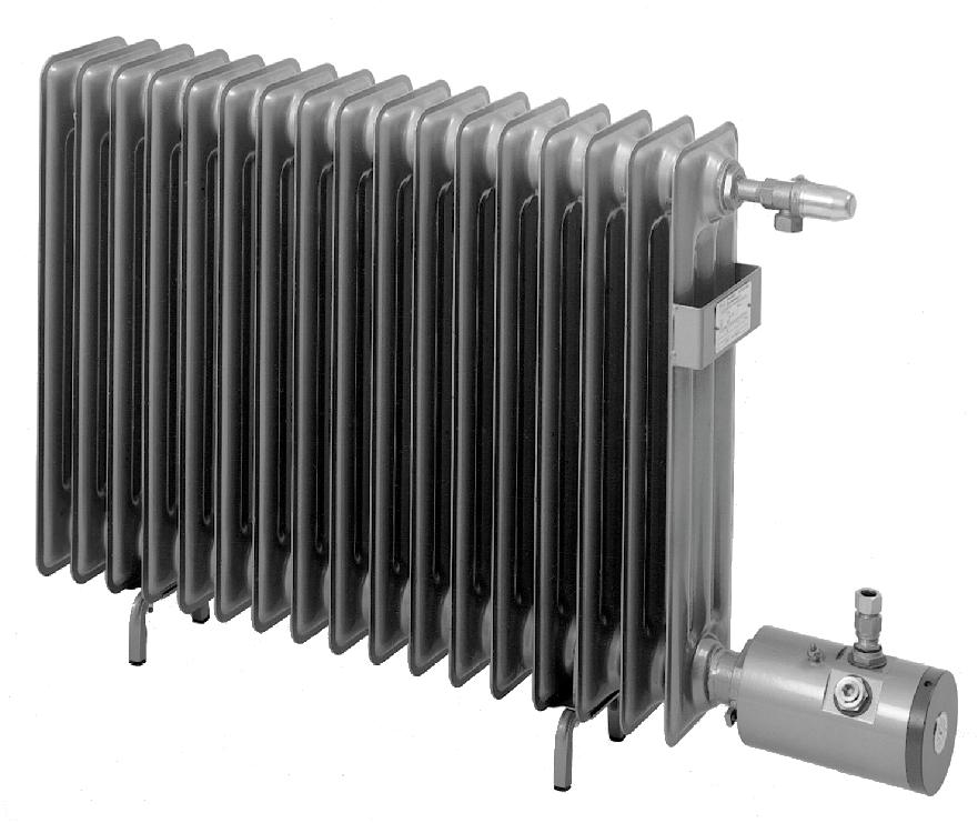 SPACE HEATING 1 SECTIONAL RADIATOR SR Type D800 APPLICATION Space heating of e.g. battery, paint or chemical material storage rooms.