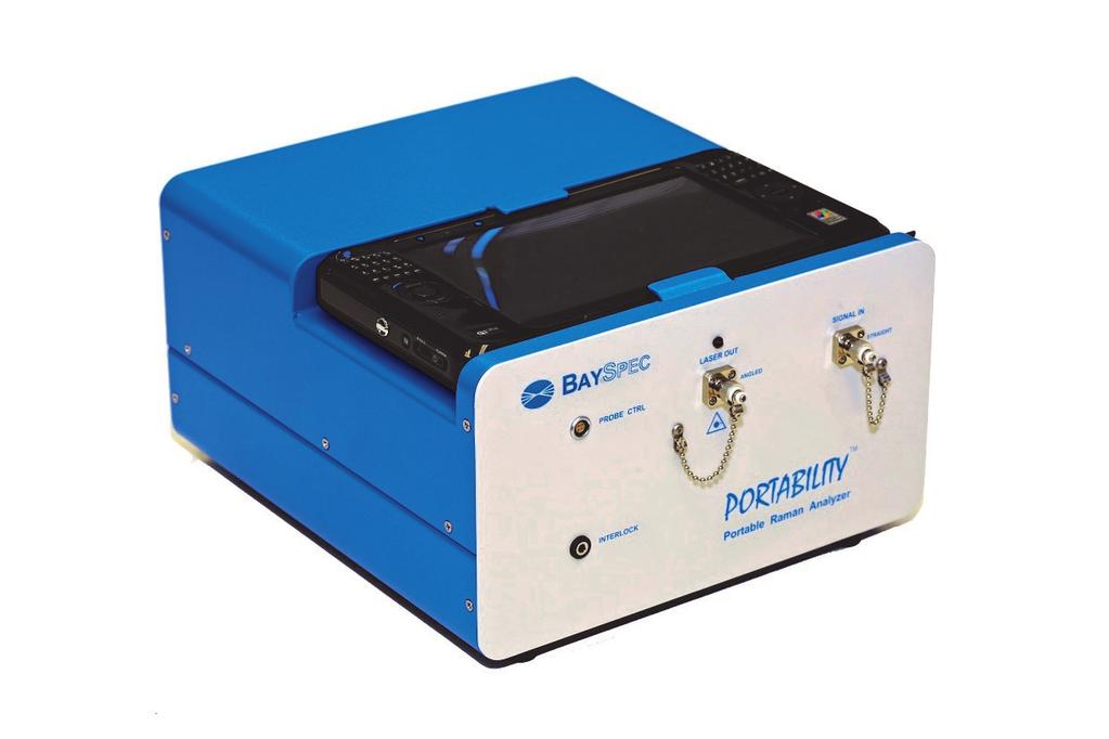 Portability TM -1 Raman Analyzer Research-grade Transportable Battery-operated Ideal for: Polymorphs classification Incoming materials inspection Outgoing materials certification Geochemical