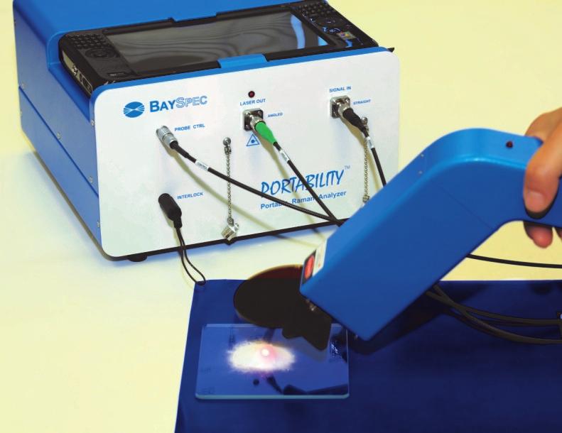 Bring Instrumentation to the Sample Portability TM -1 Raman Analyzer The Portability TM performs measurements via an active probe that can handle samples in liquid, gel, powder, or solid forms, under
