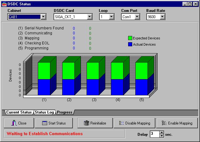 Service and troubleshooting Displaying the SDC in-process progress chart Click on the Progress Tab at the bottom of the window to display a graphical presentation of the five major processes which