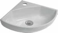 50) Contemporary vitreous china wall basin Wide soap platform Capacity 4.1L 1 Taphole Supplied with Plastic O/Flow Plug & Waste 1 Taphole Optional Parts (not included) RRP exc.gst (RRP inc.
