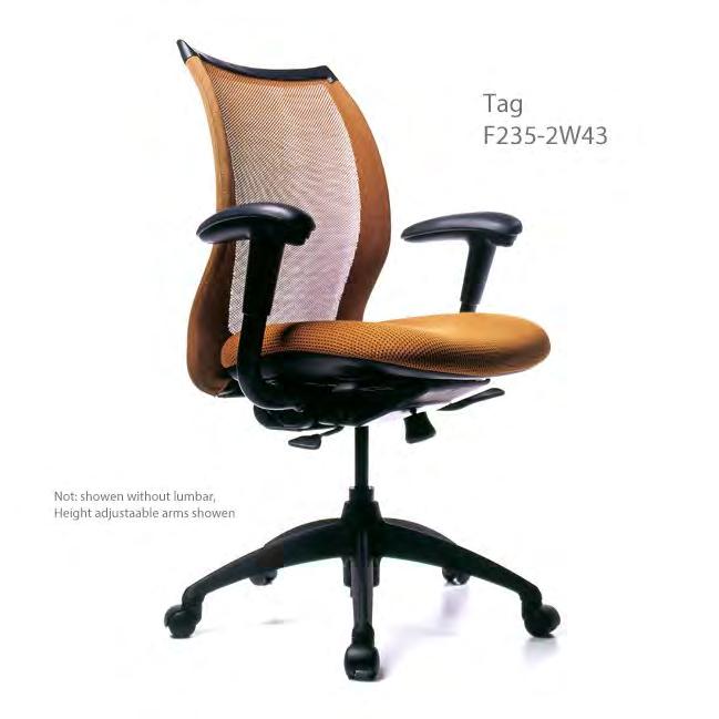 34 Backrest Height: Standard Back Dual Fabric Improv Tag A Lasting Impression From private offices to conference rooms, you ll have all the ergonomic