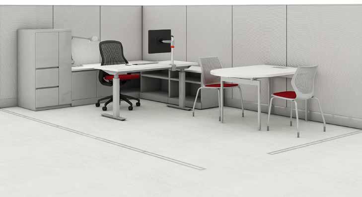 Product Scope Reff Profiles Credenza & Open Storage Series2 Storage Tone Height Adjustable Table Antenna