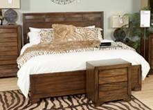 with back plate in dark oil-rubbed bronze color finish Youth beds also available in this group (see youth section) Beds available: Queen Bed