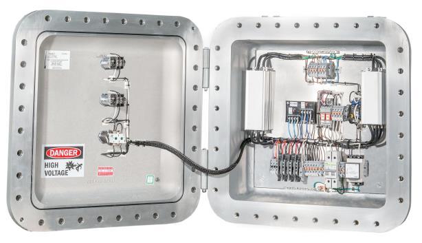 Features: NEMA 4X (IP66) fiberglass enclosure Available with optional stainless steel or hazardous location enclosure Color touchscreen display Input & output circuit breakers Prewired rail mounted