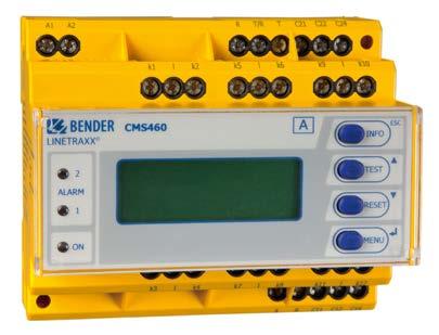 Three phase loads monitored by LINETRAXX CMS460-D4-2 The CMS460-D4-2 is a device for load monitoring with 3-phase insolating transformers.