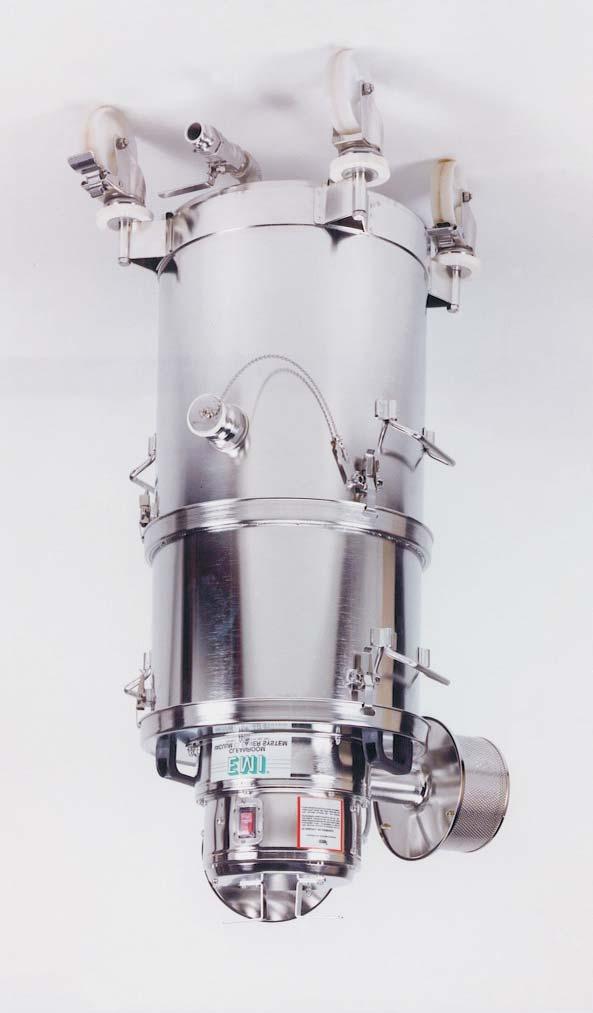 CLEANROOM VACCUM CLEANERS, ISO CLASS (US FED STD-09D CLASS 10) FOR DRY AND LIQUID RECOVERY SUITABLE FOR PHARMACEUTICAL APPLICATIONS With dual ULPA filtration to filter both the working and cooling