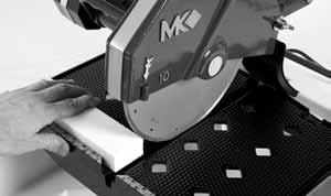 MK-100 MAINTENANCE Blade Dressing Like most cutting instruments, a diamond blade performs best when it is dressed.
