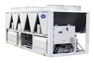 30XA Series Air Cooled Chillers with Screw Compressor(s) R134a Refrigerant Alu/Alu coils Economizer with EXV on all the range Flooded evaporator Axial Flying Bird fans Touch Pilot Control 5