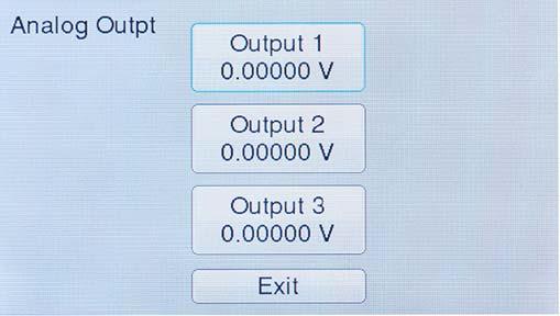 Test Analog Outputs Enter the Analog Outpt item in the Diagnostics menu to manually manipulate the analog