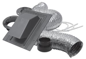 Our kits include all components needed to properly vent from the bathroom fan exhaust to the outside. Kits can also be used for general air distribution.