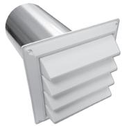 bathroom fans 544 4 Aluminum Preferred Hood Vent (2 ½ opening) 2 1 - preferred hood vent w/ tail pipe Low profile design 604W 4 Plastic Louvered Air Intake Vent pack qty: 8 package: display tray 1 -