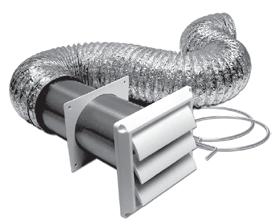 kits below can be used to vent 4 bathroom fans (#1375W Packaging) Kits Include Laminated Transition Duct flexible laminated transition duct vent kits 1359W 4 x 8 Louvered Vent Kit 2 package: polybag