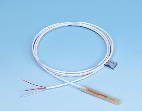 N 1 flat fibreglass 60 x 10 mm bulb, 3 mm thick. teflon. Shielded cable (CU-St) insulated with teflon. Electric rigidity test: 3000 VCA for 60.