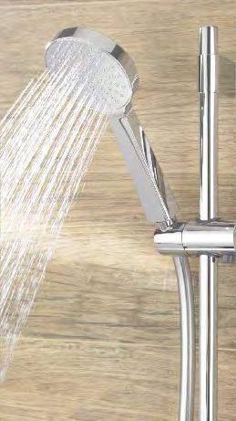 Fitting the hose neatly behind your bath shower mixer provides a cleaner contemporary look, adding to the