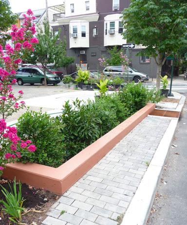 Columbus Square Stormwater Planters South Philadelphia, PA Stormwater planters are located between the