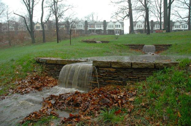 Greenfield School schoolyard Center City Philadelphia Schoolyards present a unique opportunity to pair stormwater