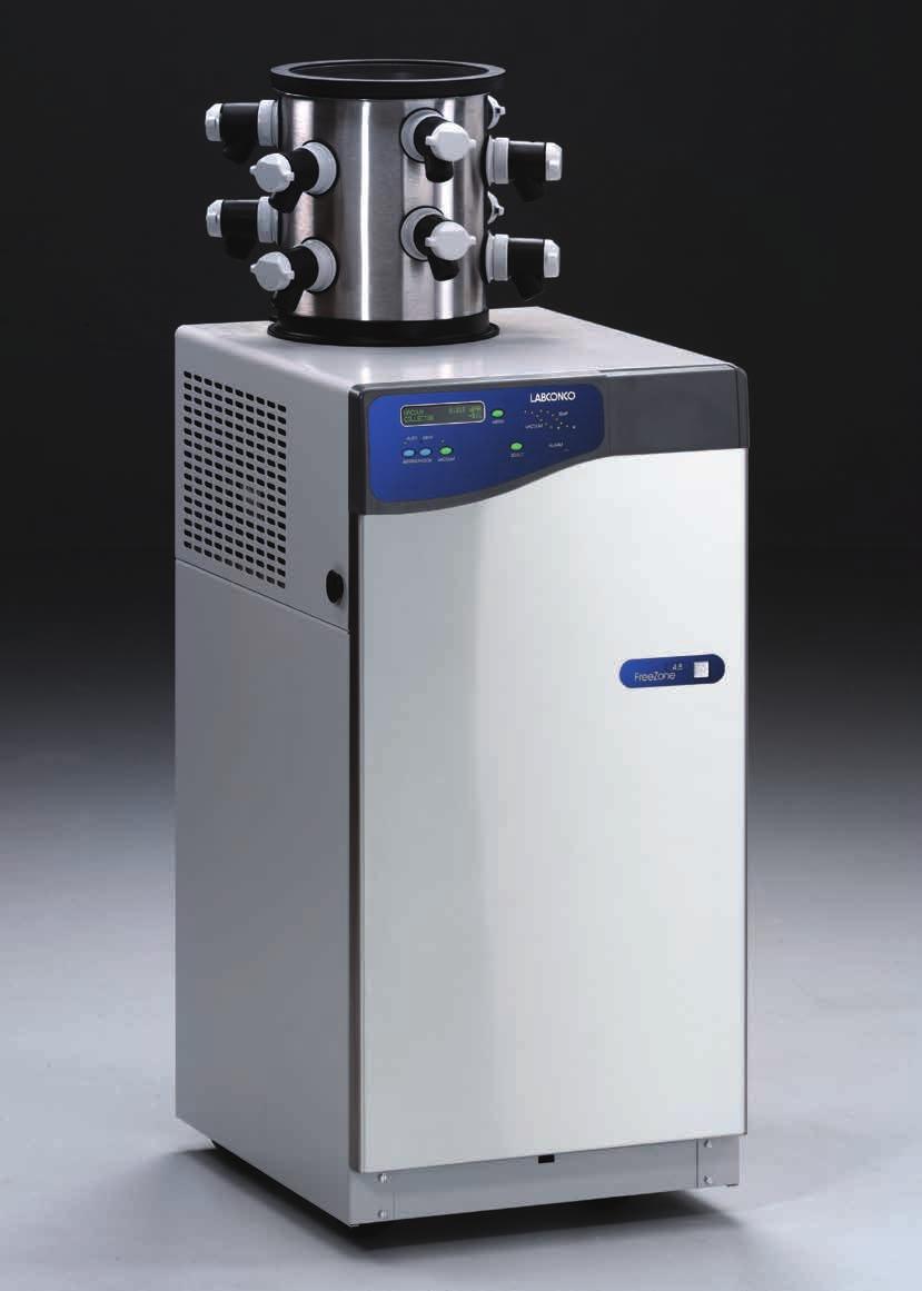 FreeZone 4.5 Liter Freeze Dry Systems SPECIFICATIONS All models feature: Upright stainless steel collector coil capable of removing 2 liters of water in 24 hours and holding 4.