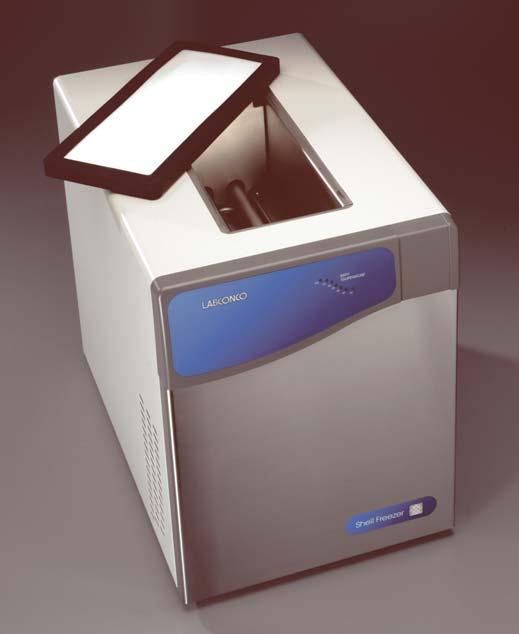 Benchtop Shell Freezers SPECIFICATIONS & ORDERING INFORMATION FreeZone Benchtop Shell Freezers provide a compact system for prefreezing samples for lyophilization.
