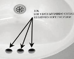 INSTALLATION INSTRUCTIONS ❶ A sink-top with 4 on center holes (3 holes) is required for proper installation.