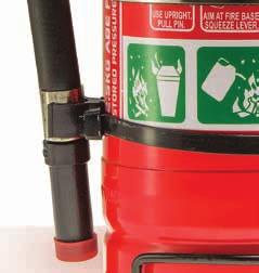 The dry chemical power makes this type of extinguisher safe