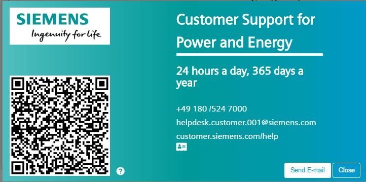 Support Services 3 Act Alarm Support Direct contact with Siemens Support Center For single/set of alarms, a QR-Code can be read from mobile devices that will be redirected as an email The Siemens
