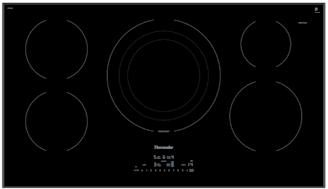 CIT365TB 36-INCH INDUCTION COOKTOP MASTERPIECE SERIES, BLACK GLASS, FRAMELESS - Large 13" round heating element and the most powerful (5,500 W) in its class - Industry exclusive triple zone element