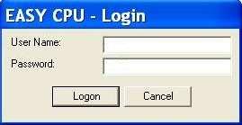 Logging in Users for CPU Read/Write Access When user logins are enabled, the Login dialog box appears whenever you want to read a configuration file from the CPU or write a configuration file to the