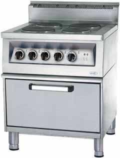 Ranges OFO 7065 14.4 Electrical Range Oven Dimension GN 1/1!Electrical ranges can be used both with gas and electrical oven.