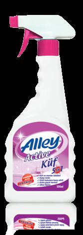 Alley Active Mildew 5 in 1 against mildew and cork strains, stubborn dirts and bad odors.