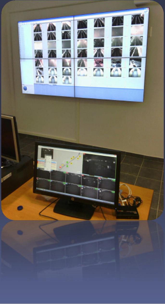 Control Centre Software for alarm registry visualization, video recording, camera movement, temperature measurement and