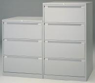 Double filers The range of Bisley flush-fronted Filing Cabinets includes large capacity double filing cabinets
