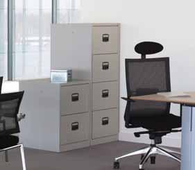 Approved to BESN 14074 Goose Grey (G) Coffee/ Cream (C) Black (K) 100% extension drawers (0.54m linear capacity). Designed for suspension filing.