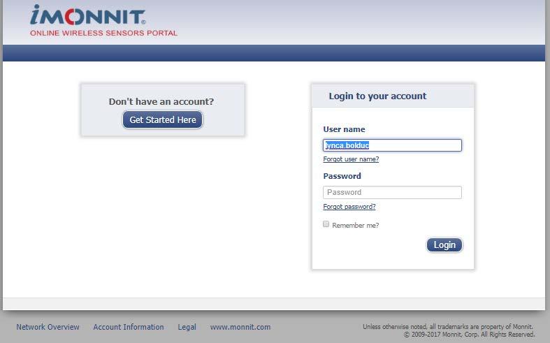 4.1.3 imonnit Portal The imonnit wireless temperature sensors use an online, cloud-based portal.