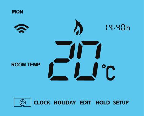 Temperature Display This ProTouch iq can be configured for different sensor options such as built in air sensor, floor sensor or both.