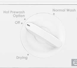 Hot PreWash Option Prewash option preheats water to allow tenants
