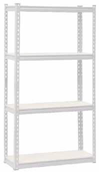 METAL MDF SHELVES 4 Tier MDF Metal Stand 4 Tier MDF Metal Stand Grey 1524(H) x 813(L) x 305(W)mm Heavy steel profile rack Max 150kg per shelf (evenly distributed) 4 removable shelves of MDF without