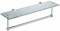 BATHROOM ACCESSORIES Corner Glass Shelf Glass Shelf With Steel Rail Frosted Glass Shelf Tempered glass 200mm 500mm Tempered glass Size: ABS5070 230X230mm