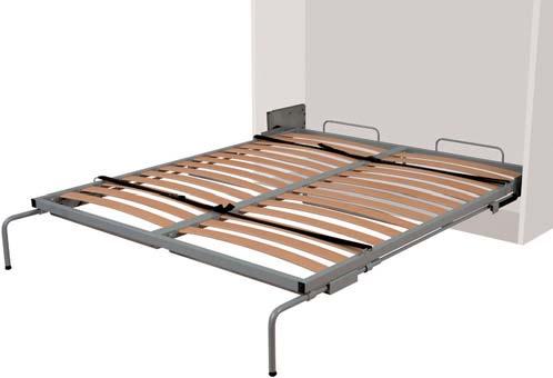 Locking system engages in the open position Mattress straps and supports prevent tipping or
