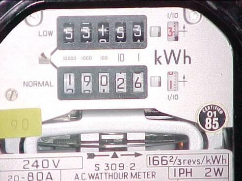 Electricity tariffs Single, Dual, Dual 24-hour or Unknown Generally easy to identify a dual rate meter low